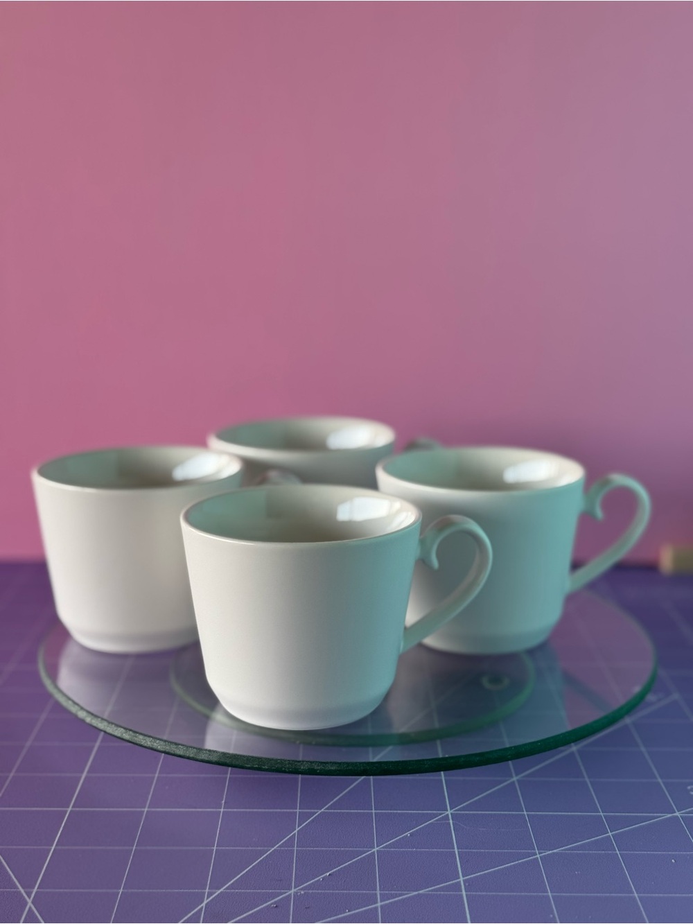 Davidstea Classic off White Ceramic small tea cups — Set of 4